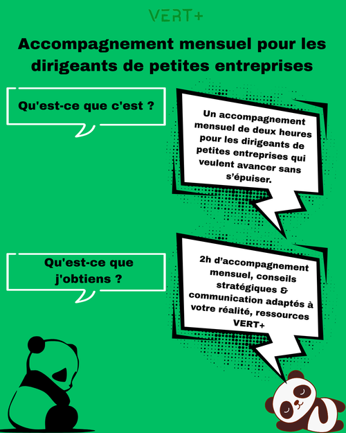 Accompagnement VERT+ Stratégie « Boost Entrepreneur et TPE » VERT+
